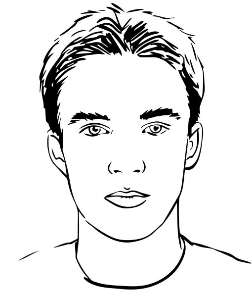 Лицо человека карандашом