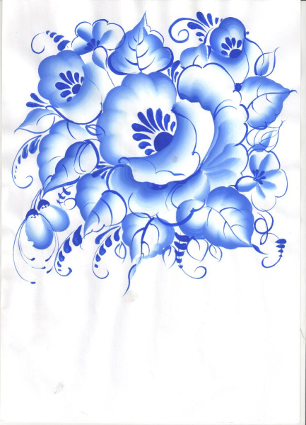 Таблица элементов гжельской росписи