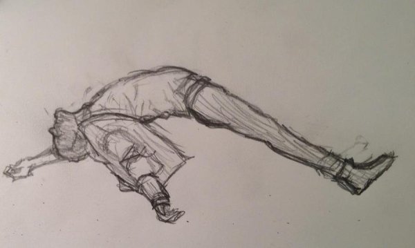 Набросок падающего человека