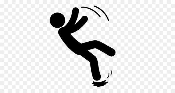 Знак падающий человек