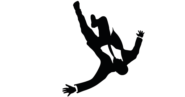 Силуэт падающего человека