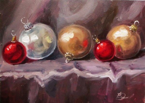 Новогодний натюрморт 6 класс