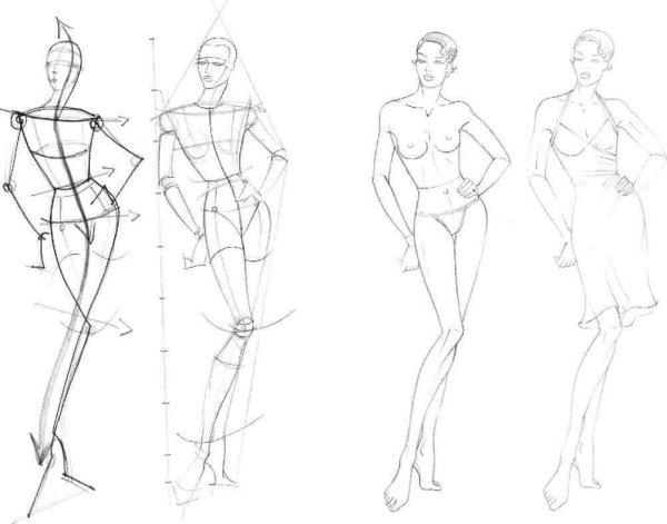 Модели для рисования одежды
