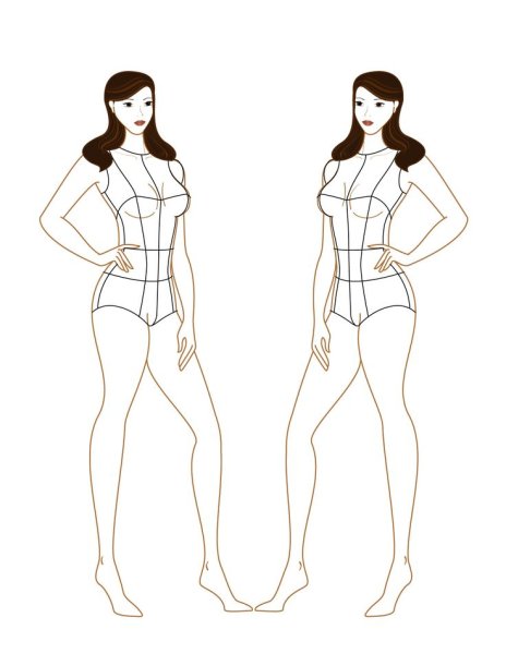 Очертания женской фигуры