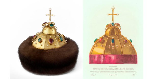 Шапка Мономаха акварель