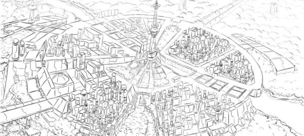 План города карандашом