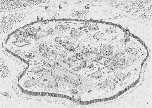 Планировка средневековой деревни