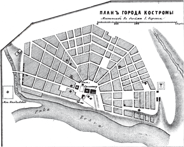 План Костромы 1876
