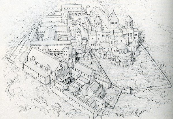 Средневековый монастырь Клюни