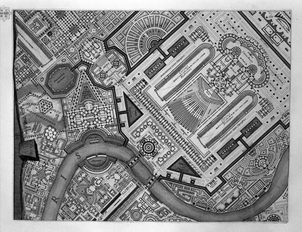 Гравюра Пиранези карта Рима