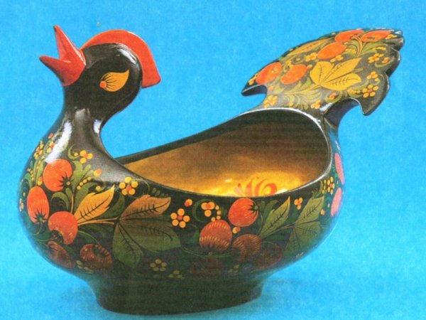 Волкова ковш-утица Хохломская роспись