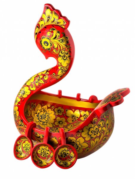 Хохломская роспись. Лебедь.