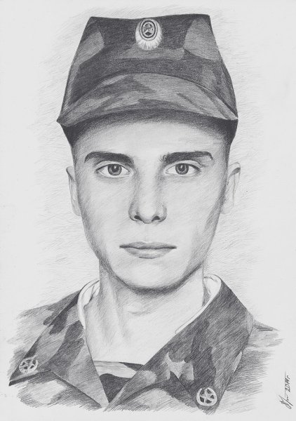 Военный карандашом