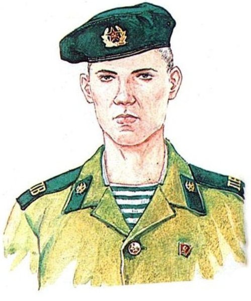 Рисование портрета солдата