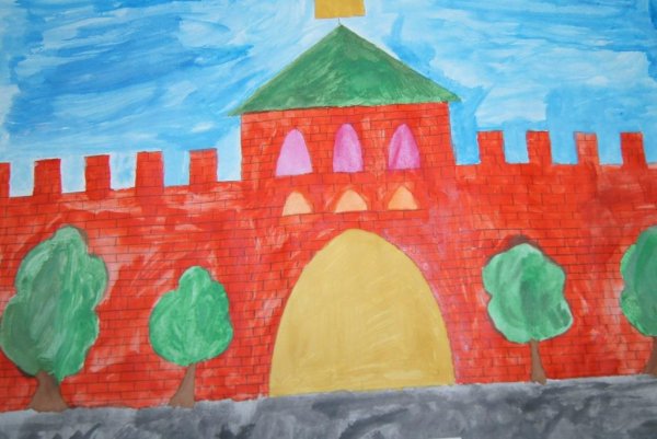 Нижегородский Кремль рисунок детский