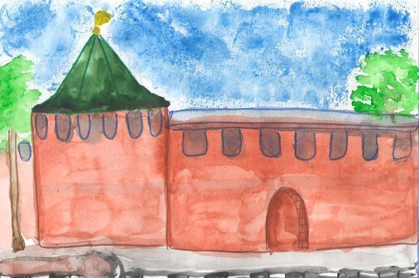 Нижегородский Кремль детский рисунок Нижегородского Кремля
