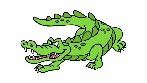 Крокодил рисунок для детей