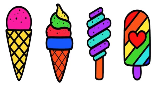 Мороженое мультяшное