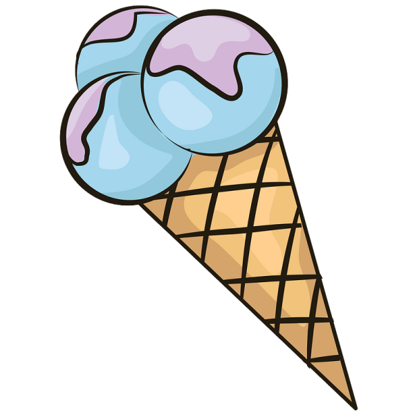 Раскраска мороженое рожок