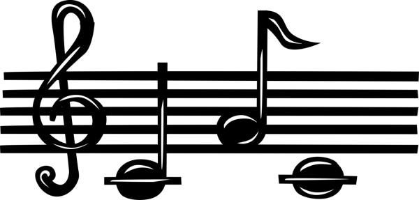 Нотный стан скрипичный ключ