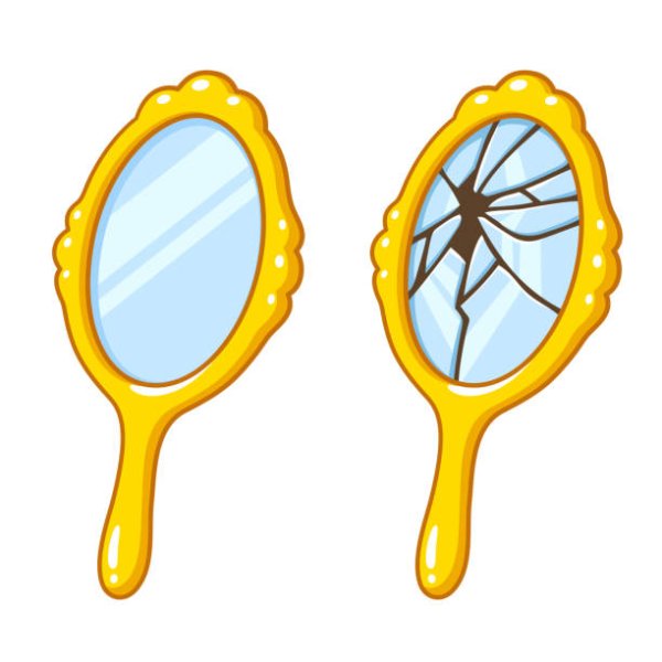 Трафарет зеркала с ручкой