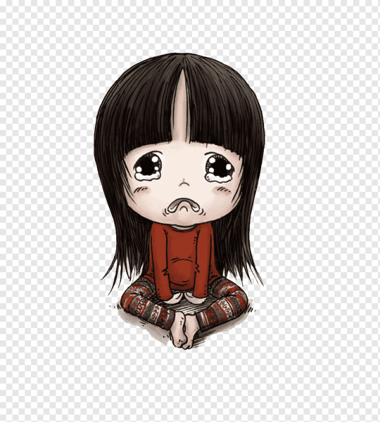 Плачущая девочка мультяшная