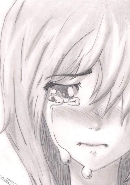 Грустные картинки для срисовки