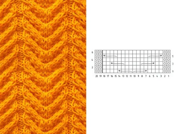 Коса колосок схема вязания