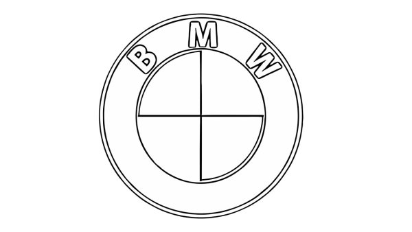 Значок БМВ раскраска