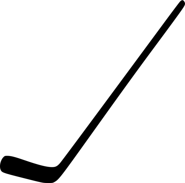 Силуэт клюшки и хоккея