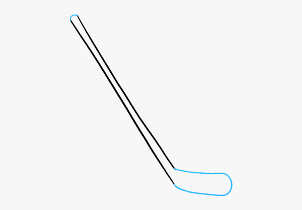 Хоккейная клюшка контур