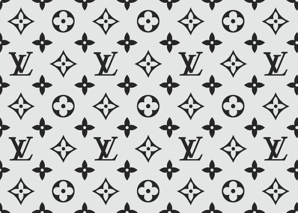 Принт Луи витон белый