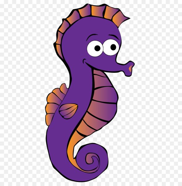 Морской конек мультяшный