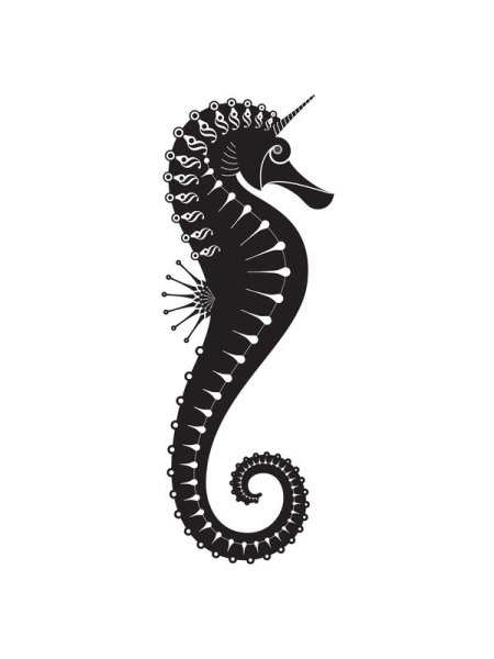 Рисование морской конек