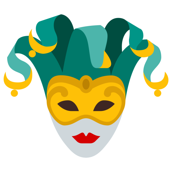 Театральная маска в цвете