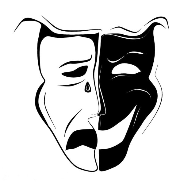 Театральные маски грустная и веселая