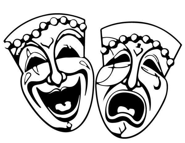 Театральная маска сбоку