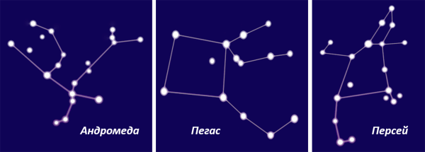 Персея, Андромеды, Кассиопеи, Цефея и Пегаса