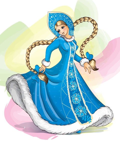 Рисунок Снегурочки для детей