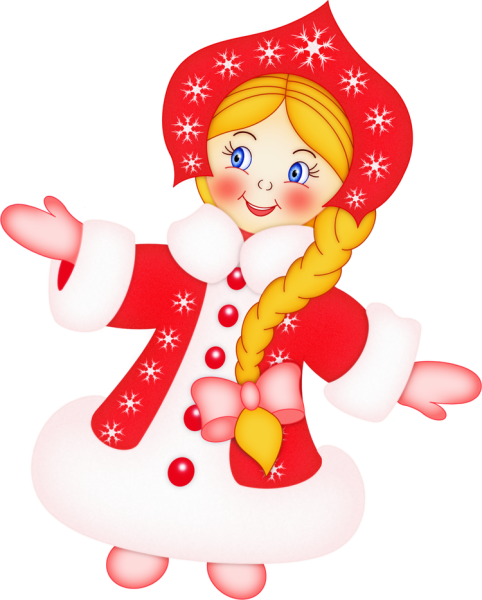 Снегурочка на прозрачном фоне