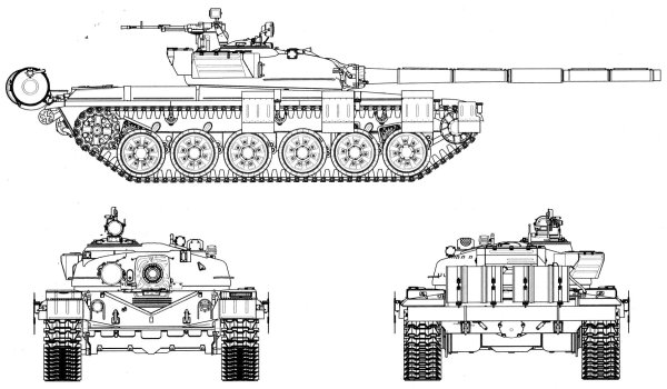Танк т72 габариты