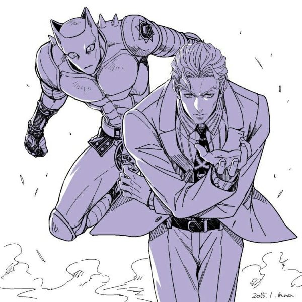 Кира Йошикаге и киллер Квин арт