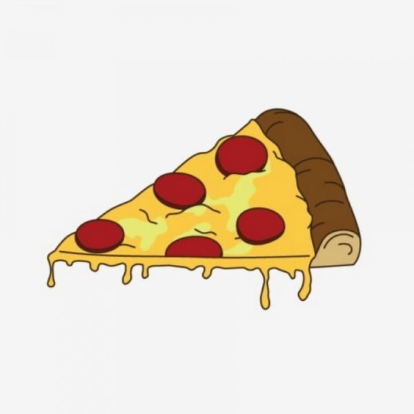 Кусочек пиццы мультяшный
