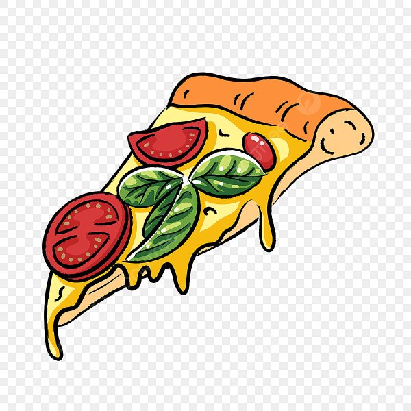 Кусок пиццы рисунок