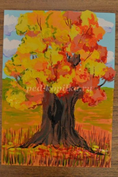 Пластилинография дуб