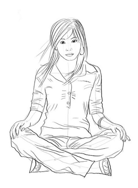 Эскиз человека аниме