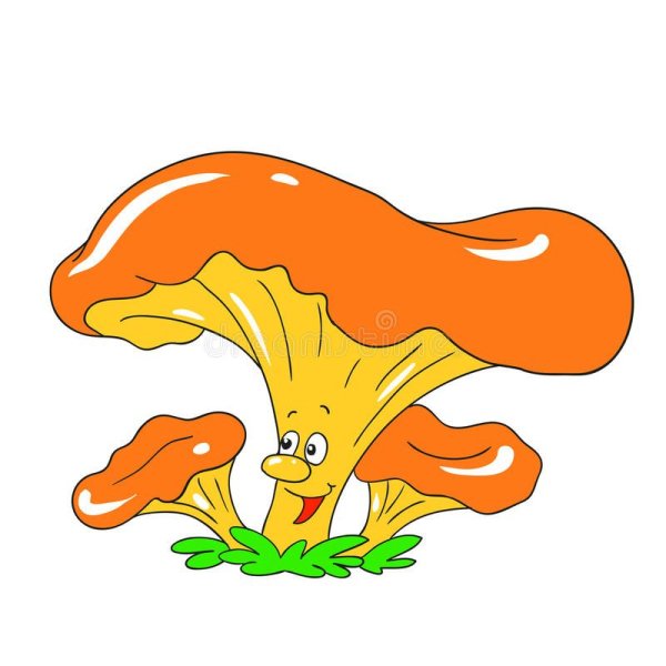 Как рисуется гриб Лисичка