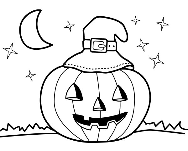 Раскраски Хэллоуин для детей тыковки
