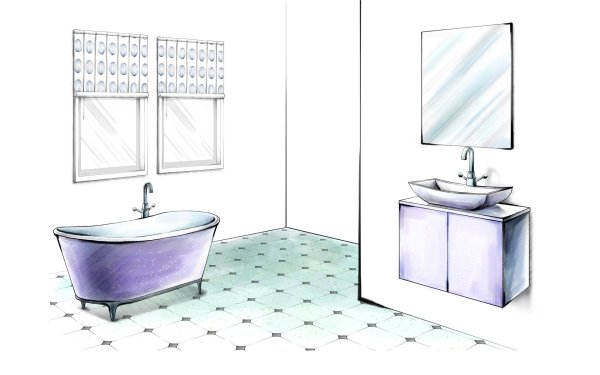 Эскиз ванной комнаты