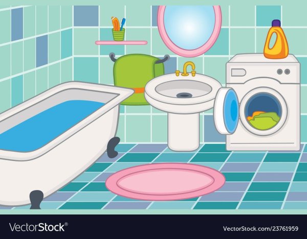 Ванная комната мультяшка